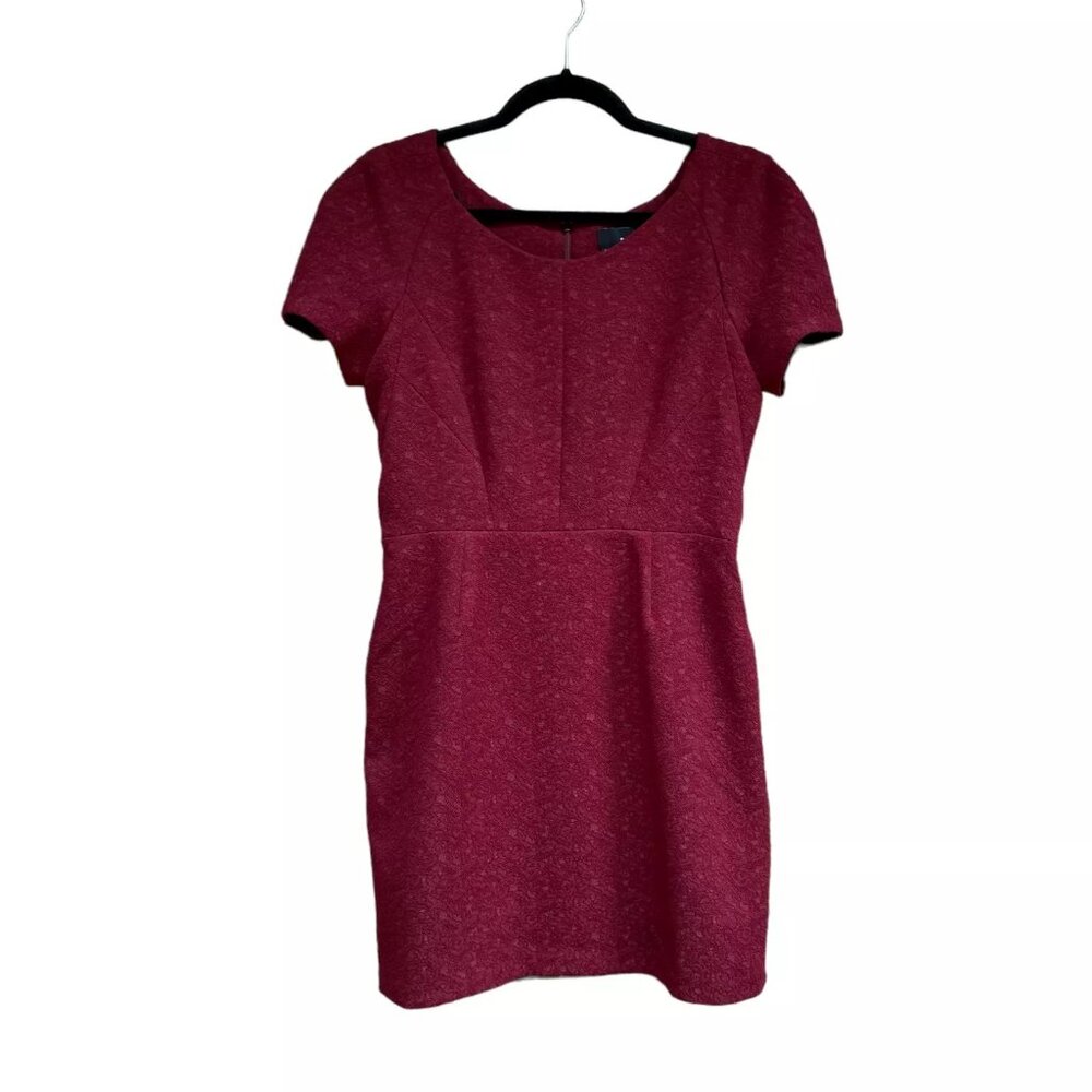 The Kooples burgundy dress - subtle floral brocade - excellent